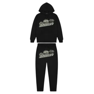Trapstar Shooters Hooded Tracksuit Black Monochrome Edition