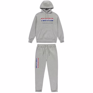 Trapstar Chenille Decoded 2 0 Hooded Tracksuit Grey Revolution