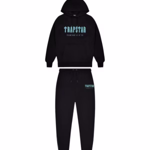 Trapstar Shooters Hooded Tracksuit Black Sky Blue