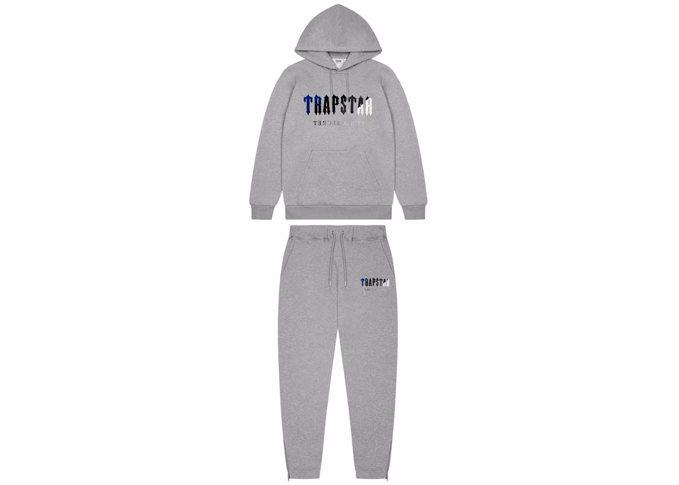 Trapstar Chenille Decoded Hooded Tracksuit Grey Revolution Trapstar Chenille Decoded Hooded Tracksuit Grey Revolution