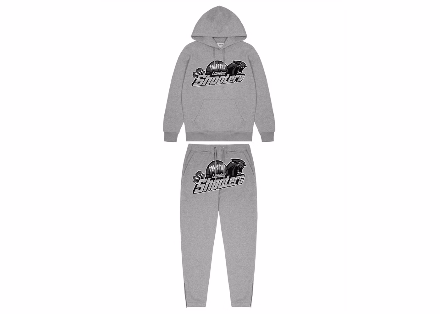 Trapstar Shooters Hooded Tracksuit Grey Monochrome Edition Trapstar Shooters Hooded Tracksuit Grey Monochrome Edition