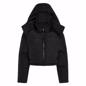Womens Arch aw23 Hooded Puffer Black