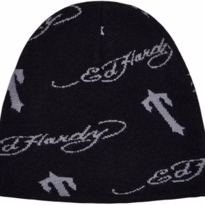 Womens Ts Star Beanie Black Grey