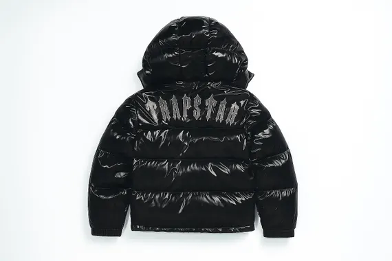 Doudoune Trapstar Irongate Detachable Hooded Puffer Jacket Shiny Black Doudoune Trapstar Irongate Detachable Hooded Puffer Jacket Shiny Black