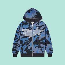 Ts Star Camo Hoodie Blue