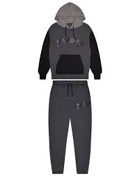 Script Tracksuit Black Grey