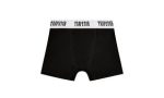 3 Pack Boxer Short Black With White Waistband