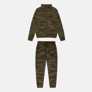 Womens Script Distressed Camo Applique Tracksuit Bottoms