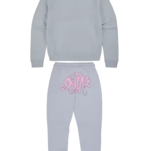 Syna World Logo Tracksuit Grey Pink