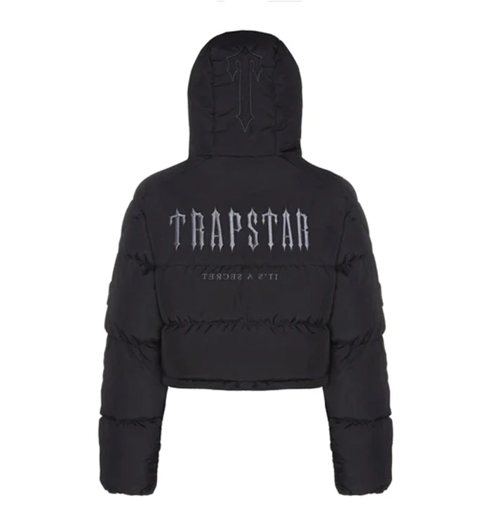 Doudoune Trapstar Womens Decoded Hooded Puffer Jacket 2022 Black Doudoune Trapstar Womens Decoded Hooded Puffer Jacket 2022 Black