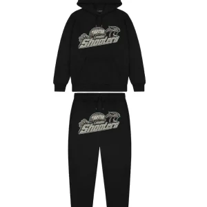 Trapstar Shooters Hooded Tracksuit Black Lime